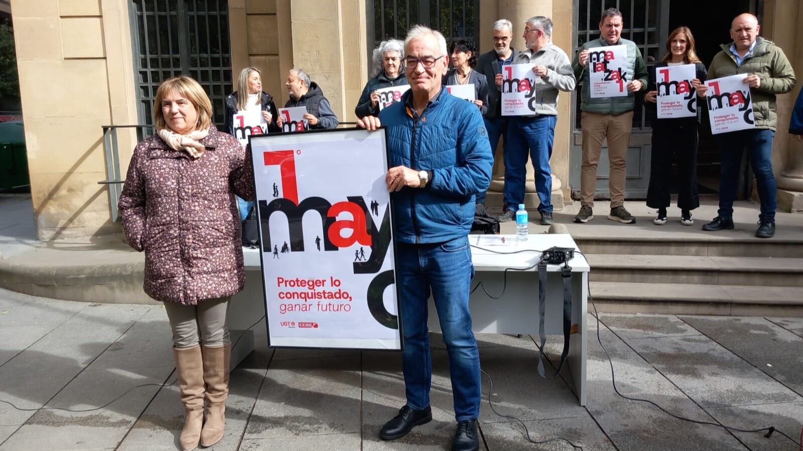 CCOO y UGT llaman de manera conjunta a la sociedad navarra a manifestarse en Pamplona el próximo 1 de mayo, día de los trabajadores. Cadena SER