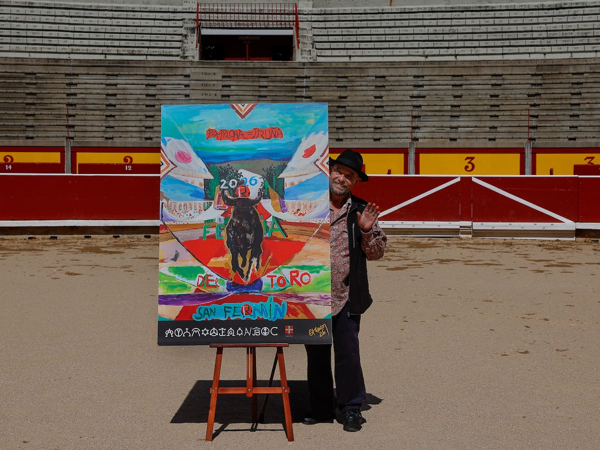 Colorido y con el toro como protagonista, así es el cartel que anuncia la Feria del Toro de los Sanfermines 2026