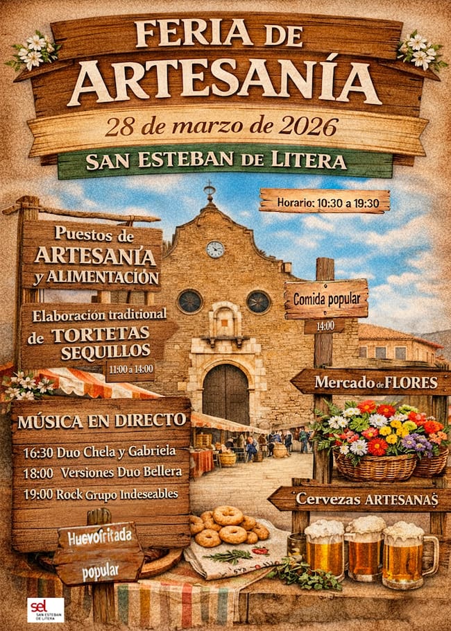 Cartel Feria de Artesanía de 2026 en San Esteban de Litera