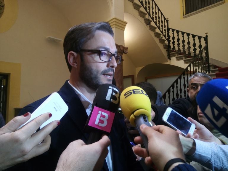 José Hila, alcalde de Palma, a la salida de la reunión.