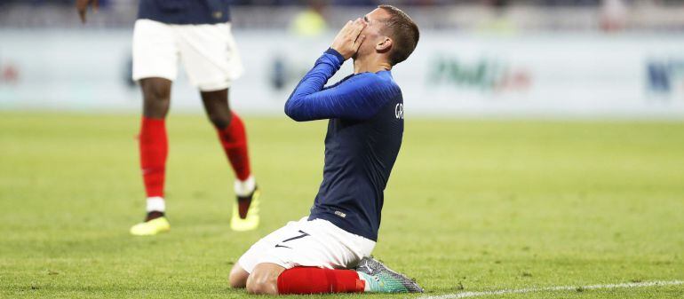 Griezmann se lamenta tras una ocasión fallada