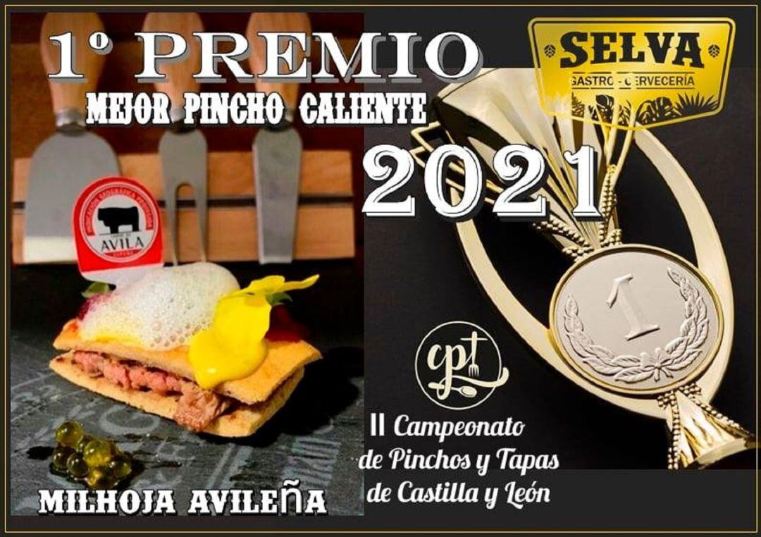 &#039;Milhoja avileña&#039;, premio al Mejor Pincho Caliente en el II Campeonato de Pinchos y Tapas de Castilla y León, celebrado en Palencia