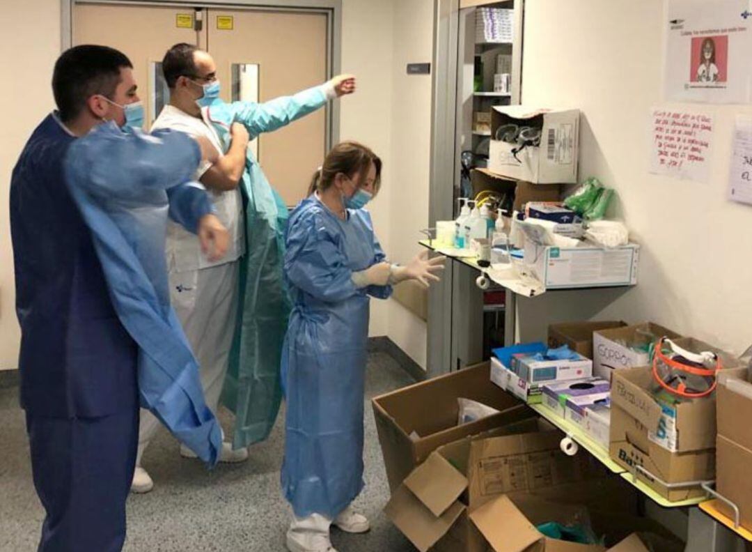 Equipo de la UCI de un hospital de Valladolid