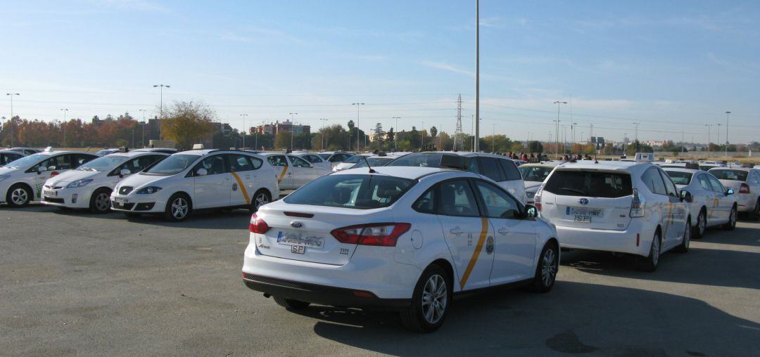 Imagen de archivo de una parada de taxis.