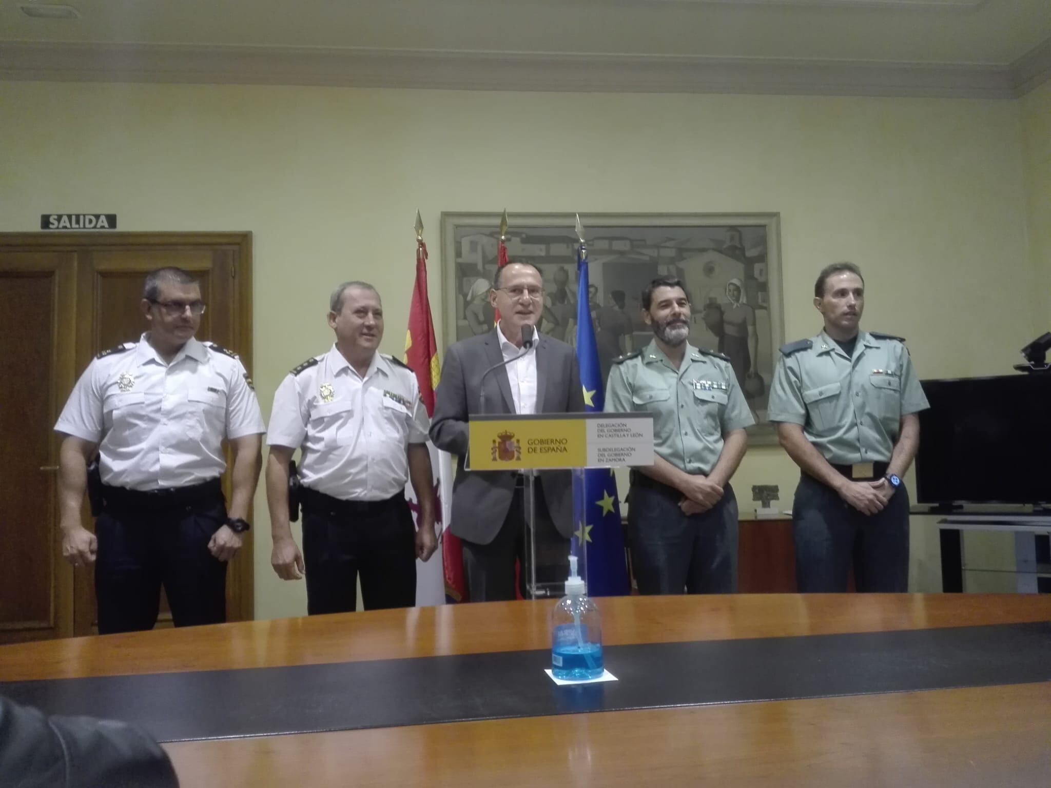 El Subdelegado del Gobierno, Ángel Blanco, durante la rueda de prensa sobre el aumento de los delitos telemáticos