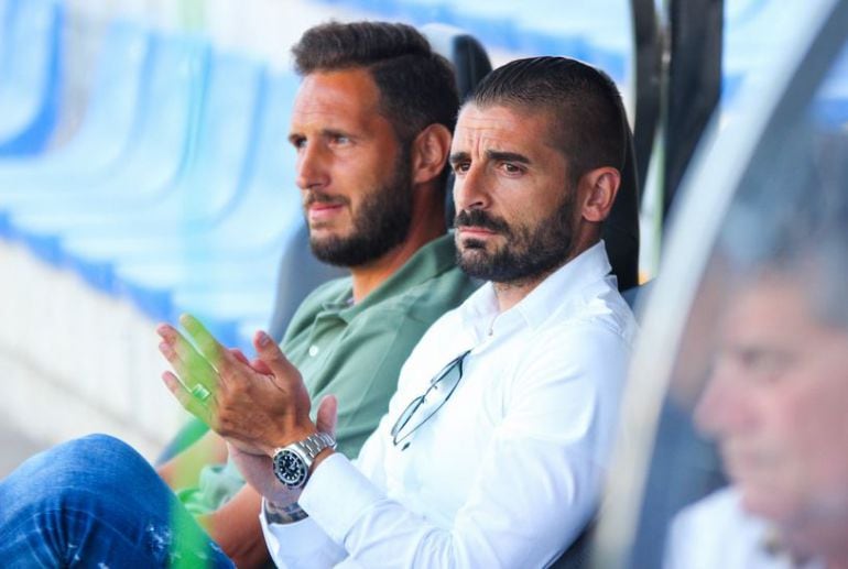 Lluís Planagumà y Javier Portillo, entrenador y director deportivo del Hércules CF