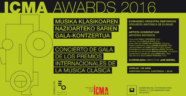 Cartel del concierto de gala de música clásica que se celebrará el 1 de abril