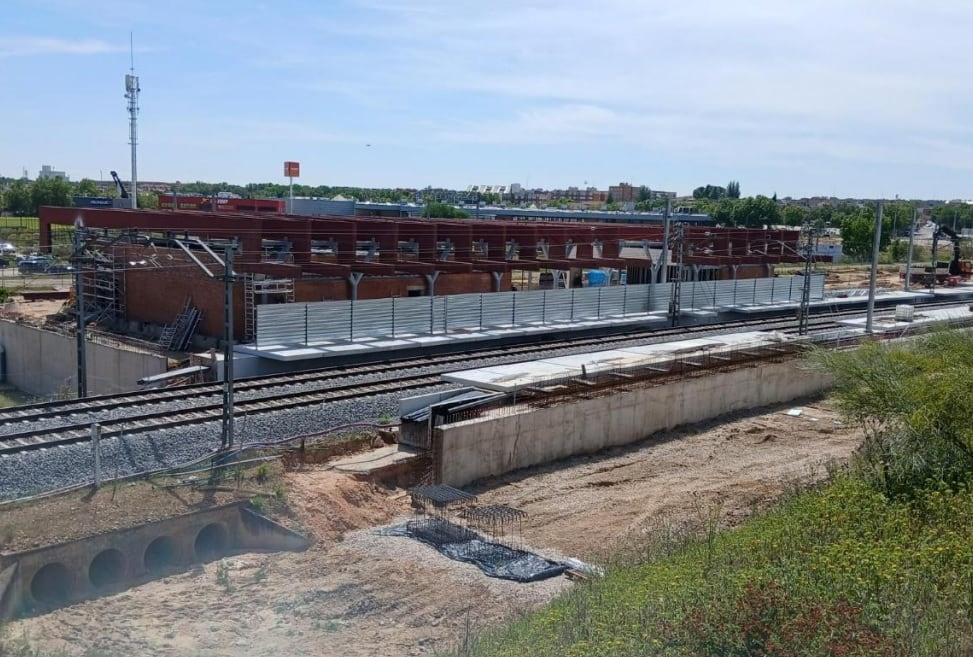 Obras de la estación de Cercanías de Parla Norte