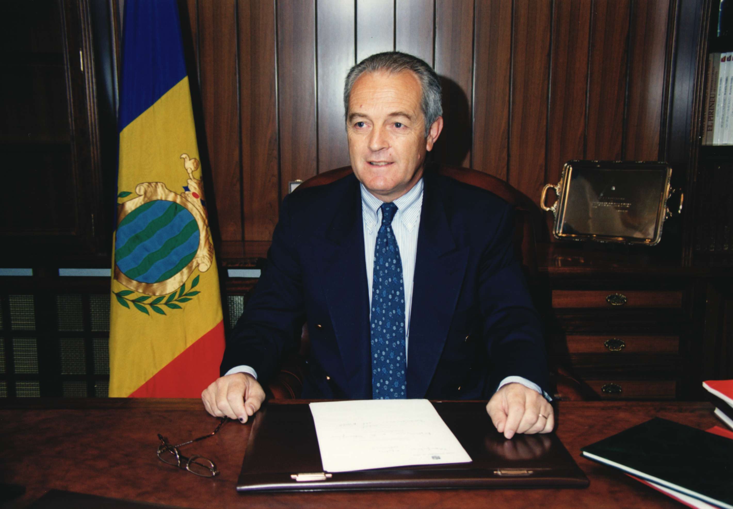 Lluís Viu durant la seva etapa de cònsol major d'Andorra la Vella. L'exmandatari comunal ha mort avui als 83 anys.