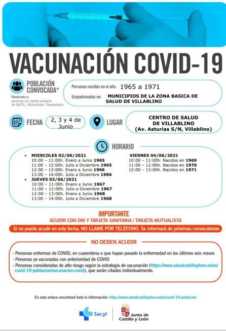 Cartel vacunación