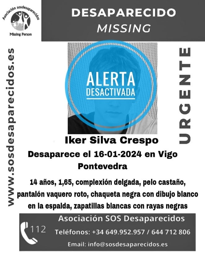 Cartel de alerta desactivada.