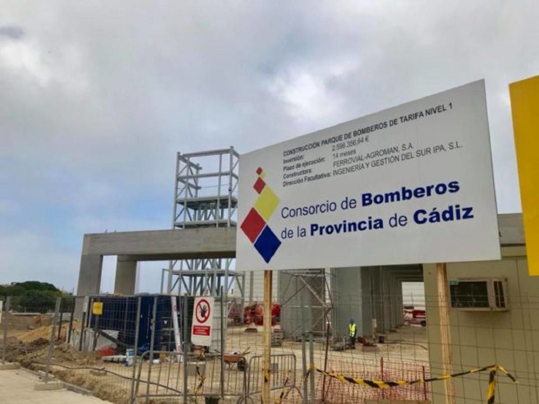 Obras del futuro parque de bomberos de Tarifa