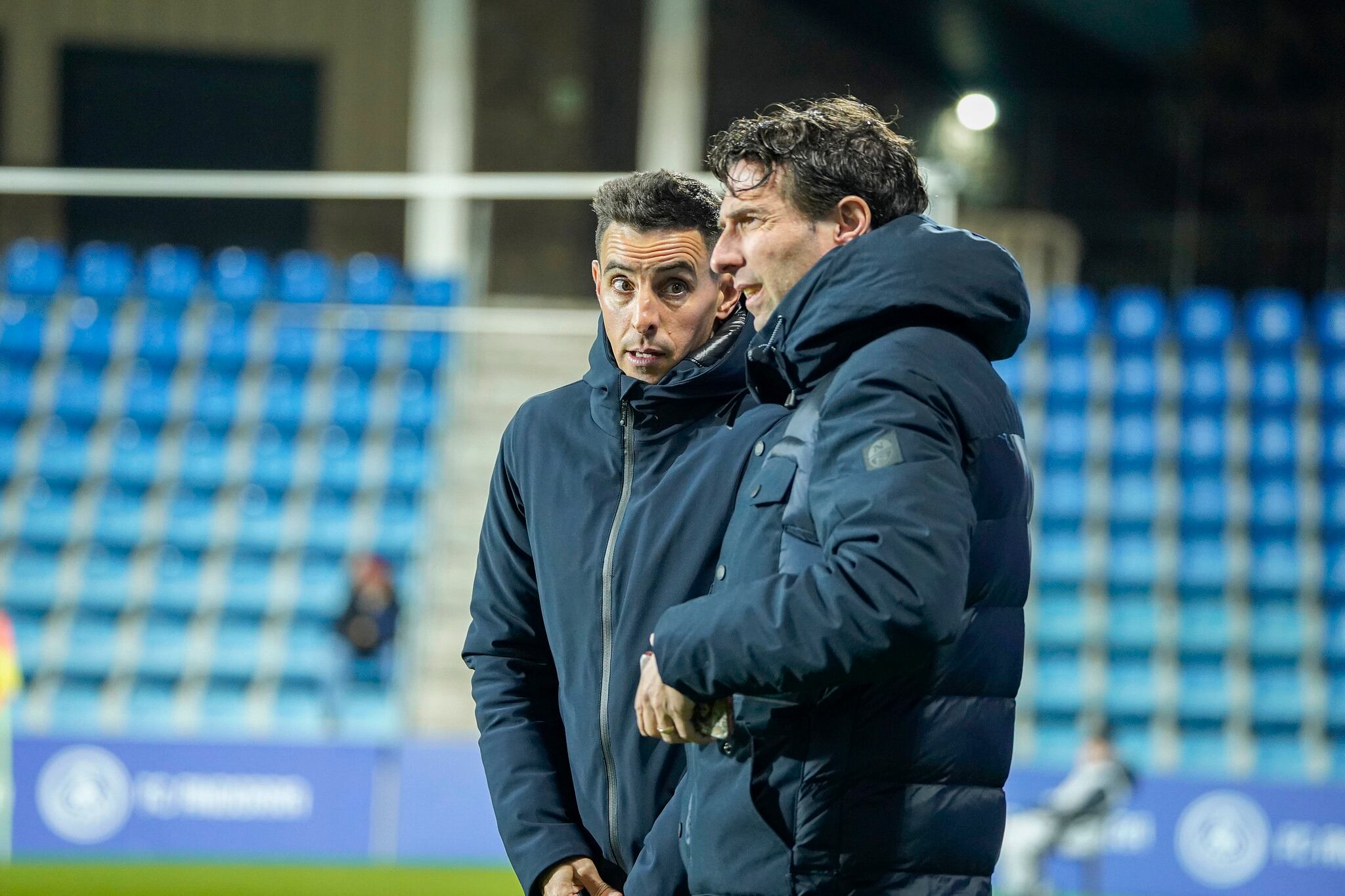 Nogués (dreta) durant el partit contra Las Palmas