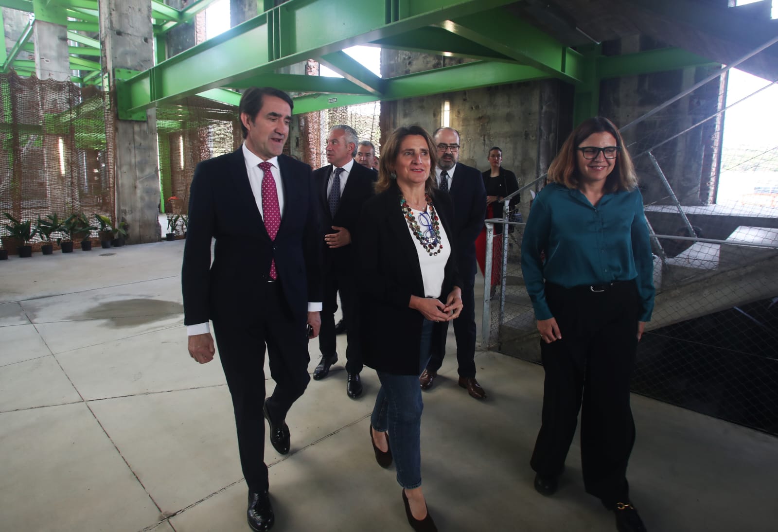 La Ministra de Transición en una visita a La Térmica Cultural