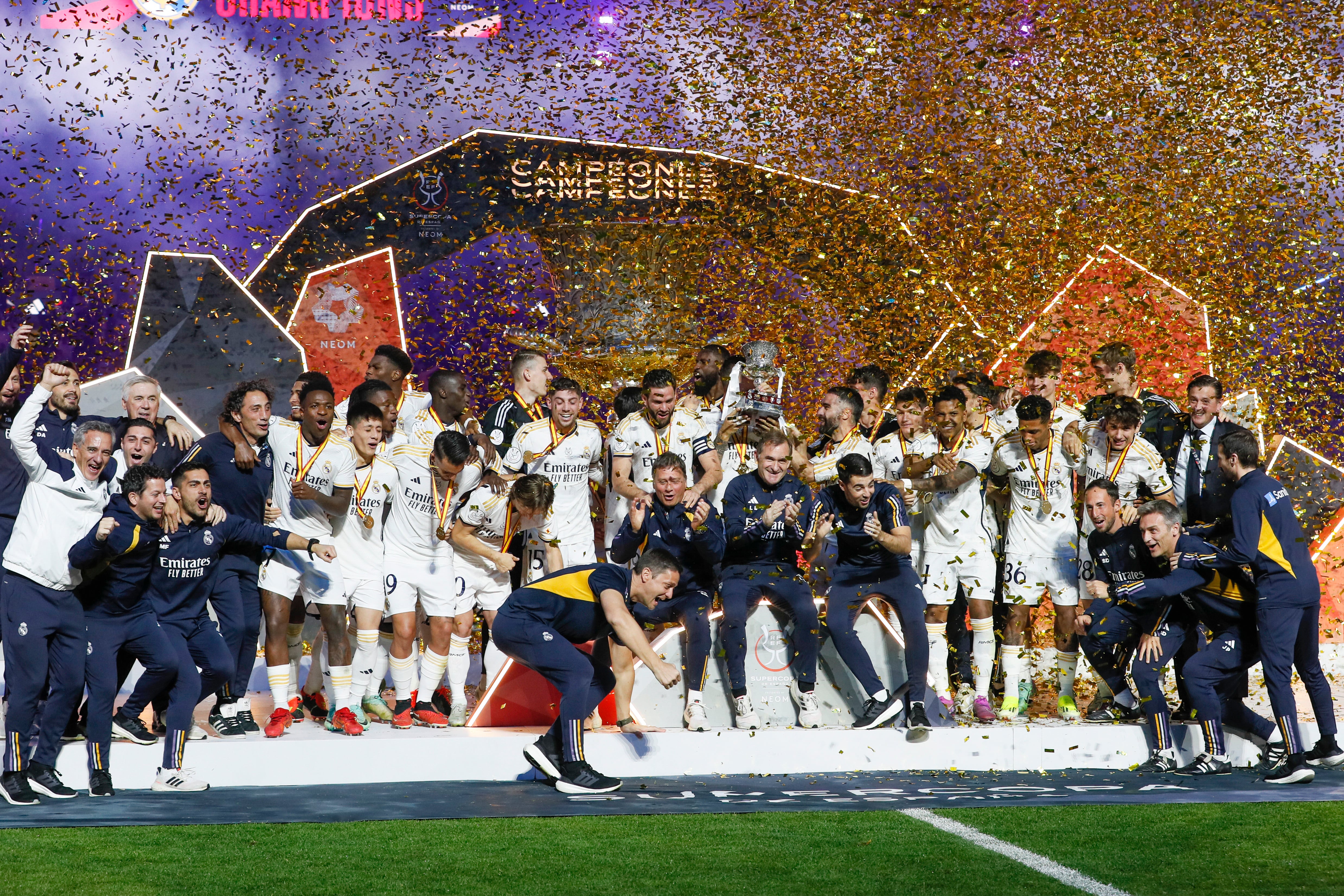 Real Madrid gana la Supercopa de España 2024 tras gana al Barcelona 4-1. EFE/Juan Carlos Cárdenas