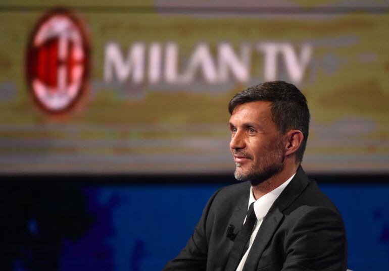 Maldini en un acto del AC Milan