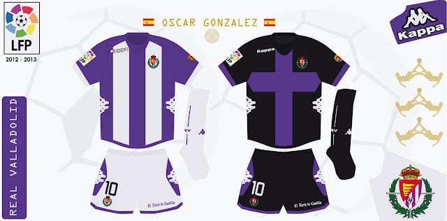 Equipaciones del Real Valladolid en la época de 2010 a 2013