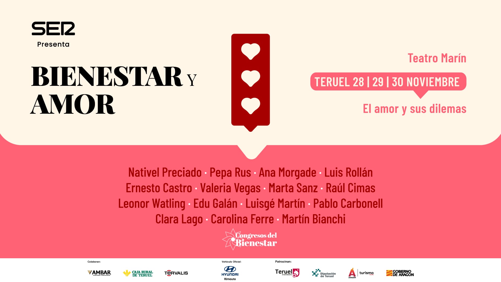 Cartel del Congreso del Bienestar y amor de Teruel.