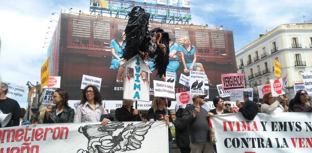 Manifestación contra la venta en Sol