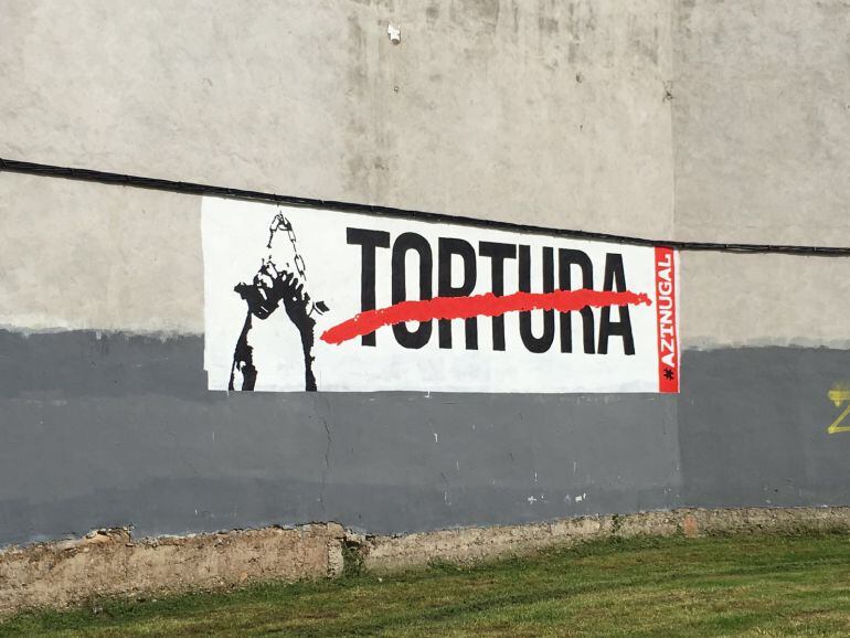 Mural de Burlada por el que han sido detenidas seis personas 