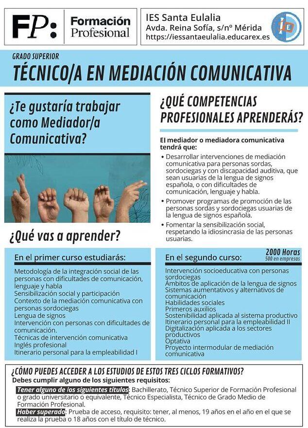 Ciclo Formativo de Grado Superior en Técnico en Mediación Comunicativa