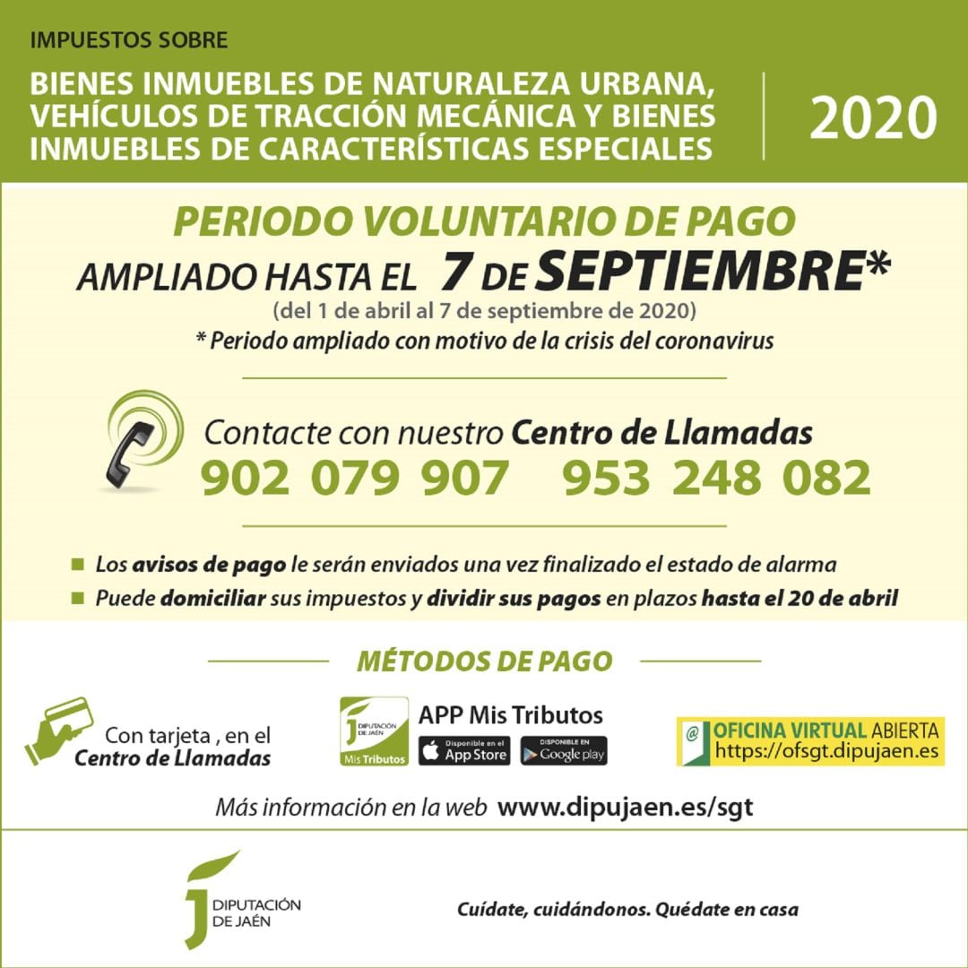 Información sobre el periodo voluntario de pago 2020.