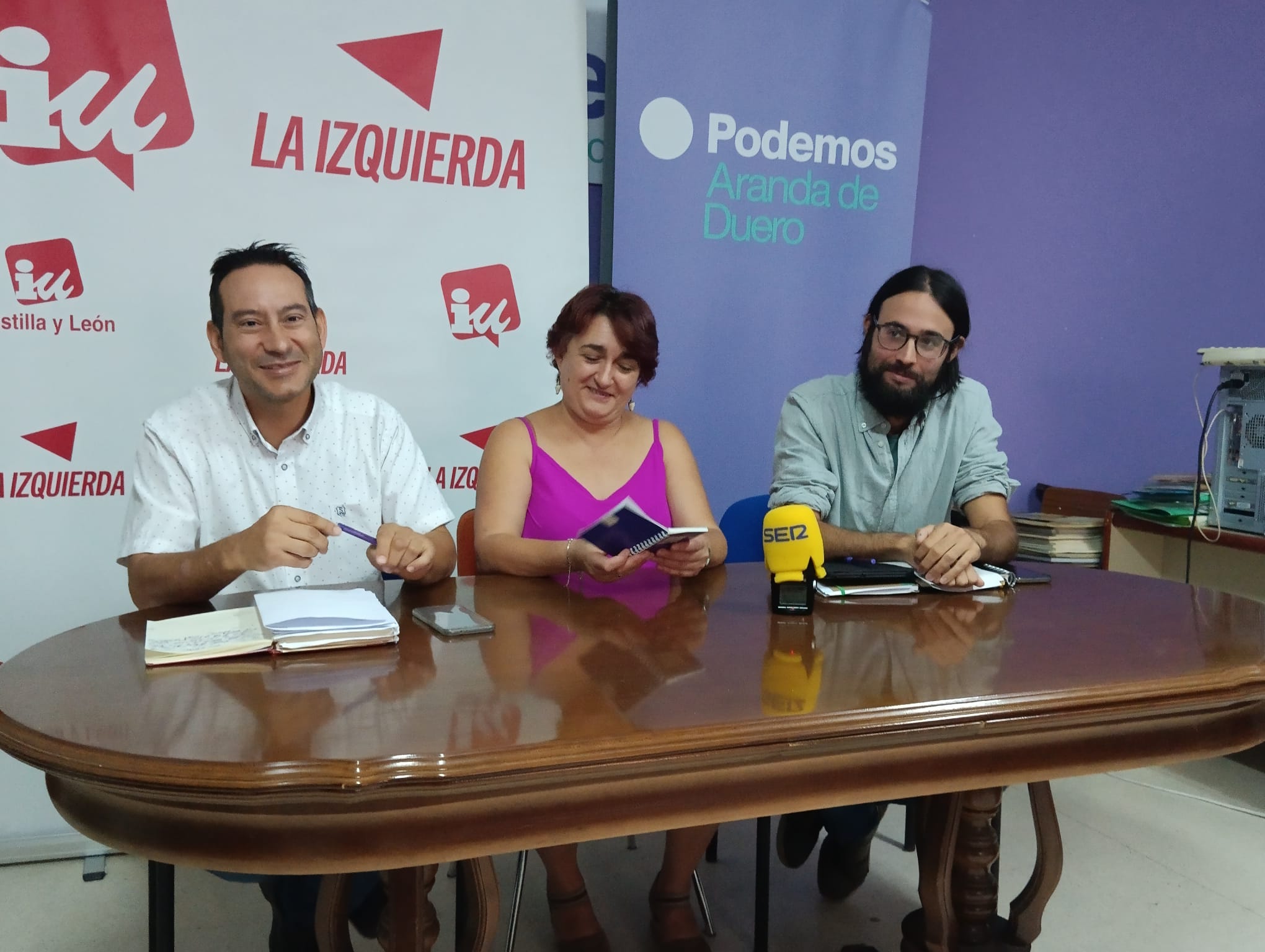 De izq a dcha, Andrés Gonzalo, María Ángeles Pizarro y Carlos Medina