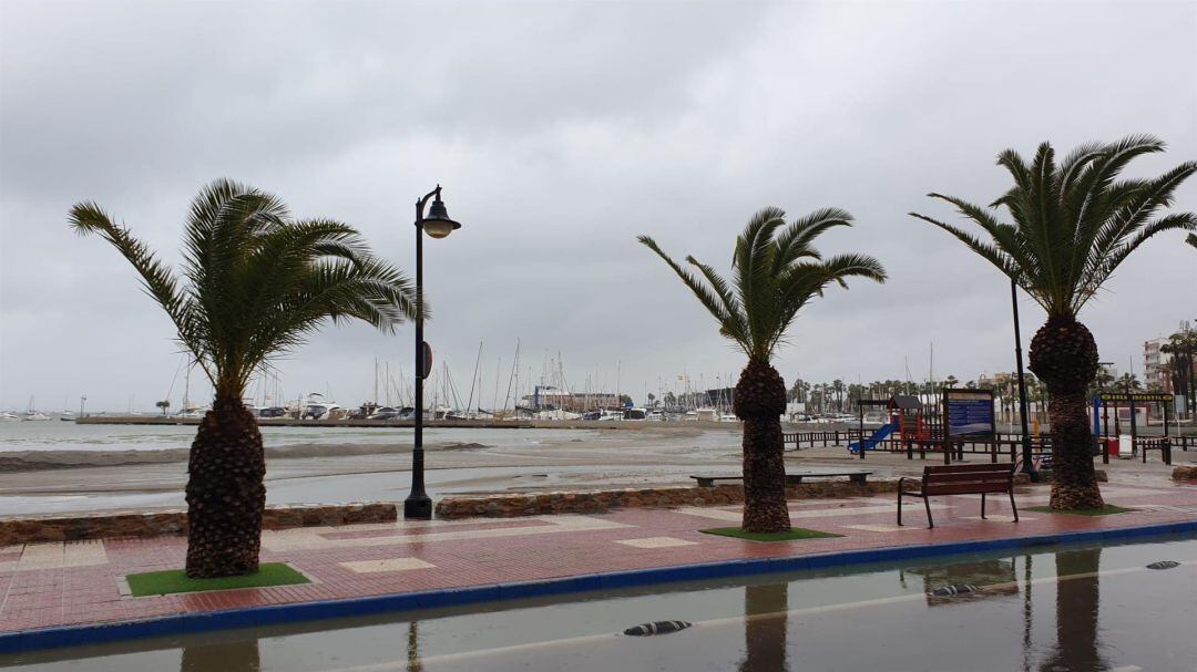 Temporal de lluvia en San Pedro del Pinatar