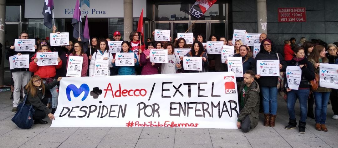 Movilización de los trabajadores de Extel