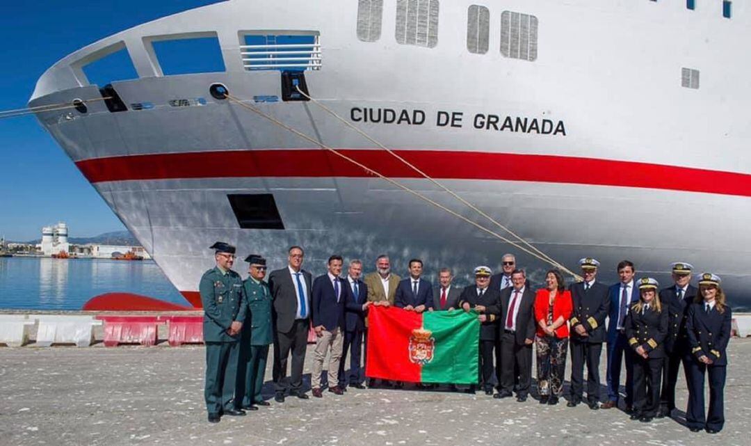 Bautizo oficial del buque "Ciudad de Granada" en el Puerto de Motril