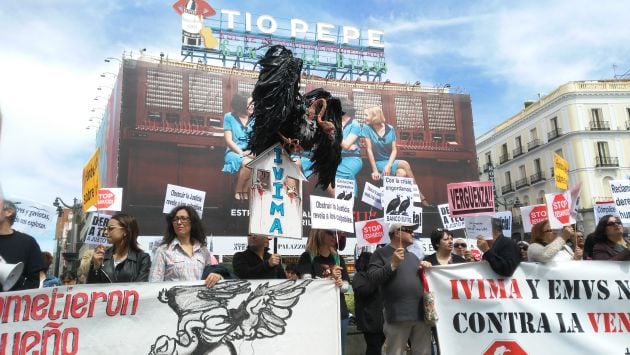 Manifestación en la Puerta del Sol de Madrid