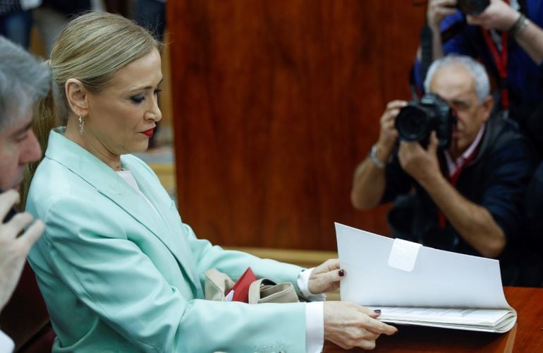 La presidenta de la Comunidad de Madrid, Cristina Cifuentes