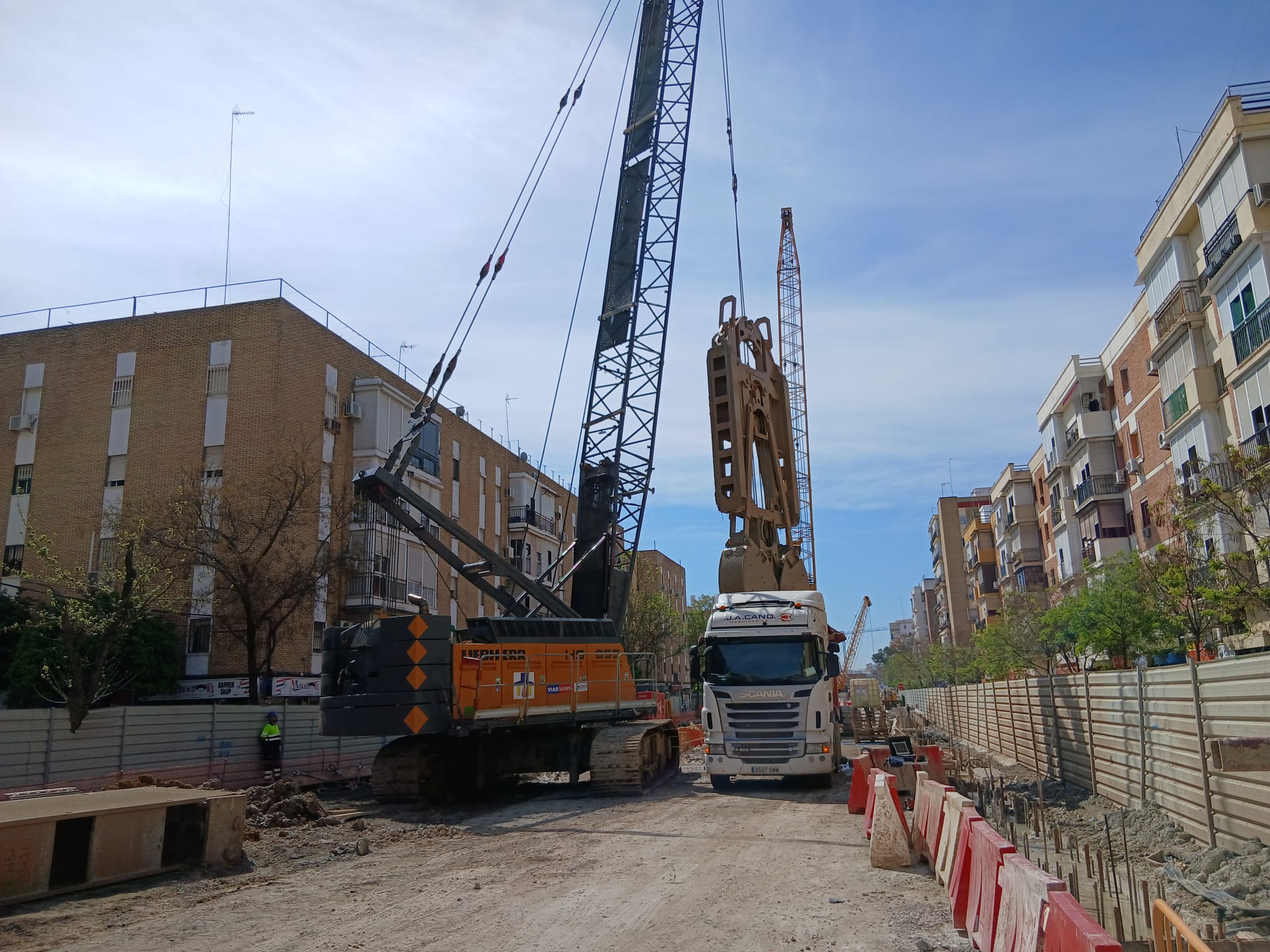 Obras del Metro en Sevilla