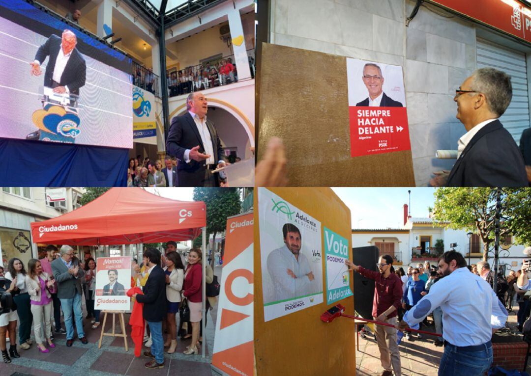 Candidatos de partidos con representación en Algeciras