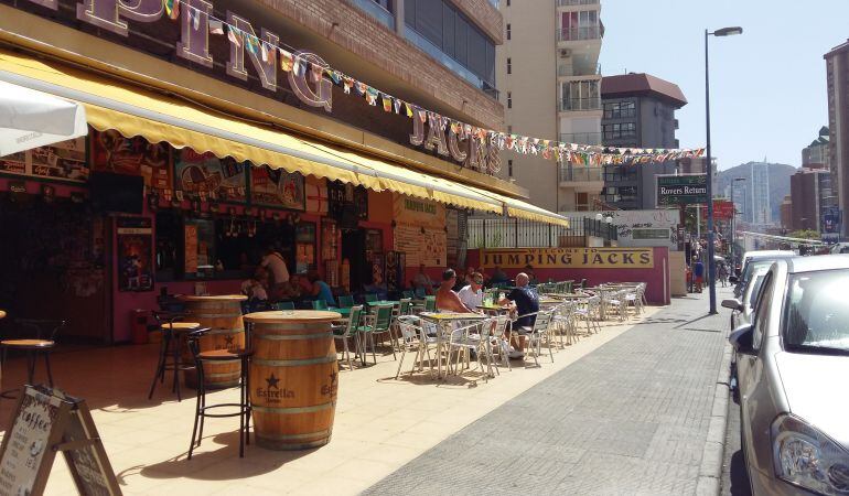 Una de las zonas de Benidorm más frecuentadas por turistas ingleses