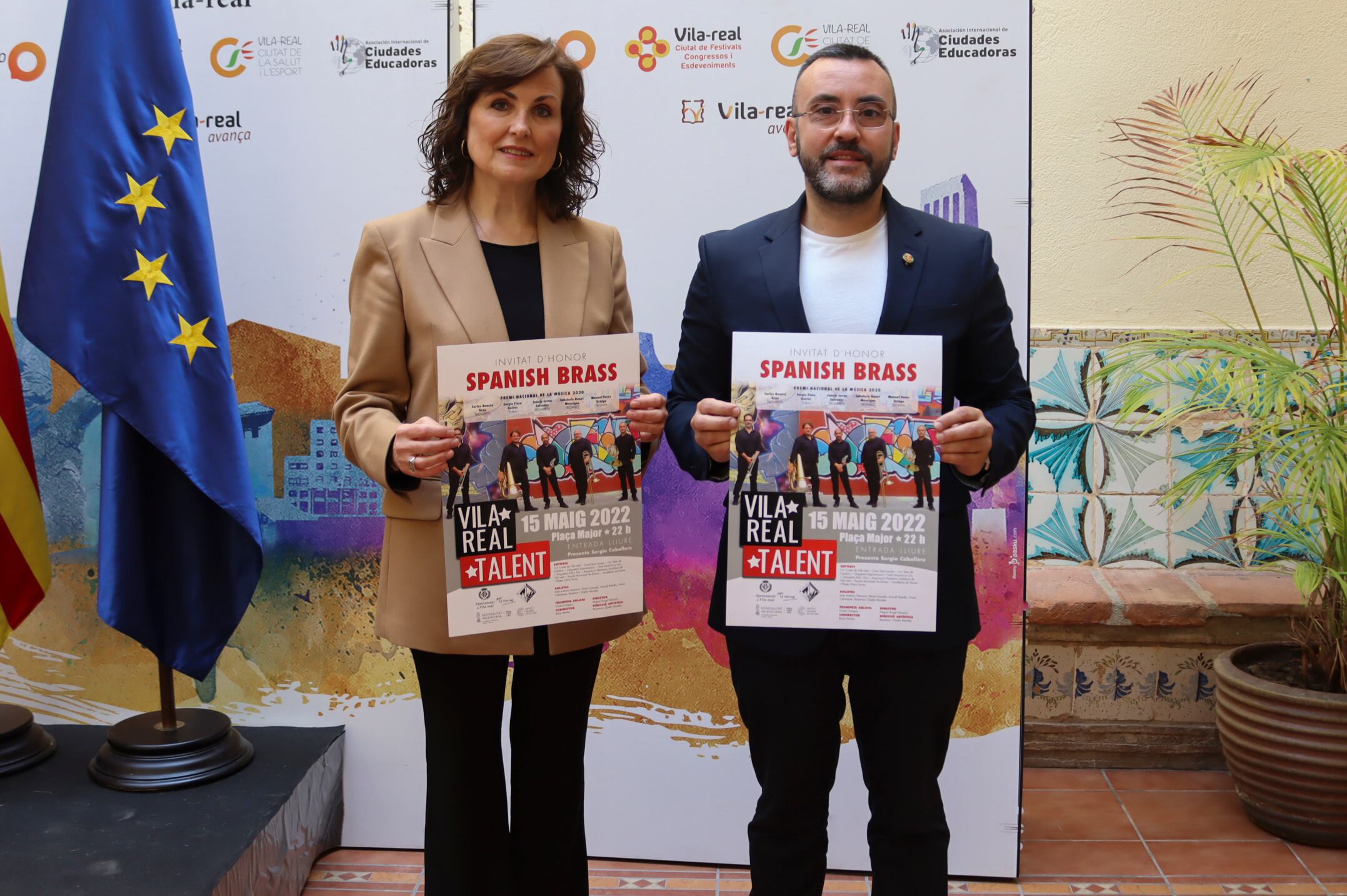 José Benlloch y Rosanna Morales en la presentación de Vila-real Talent