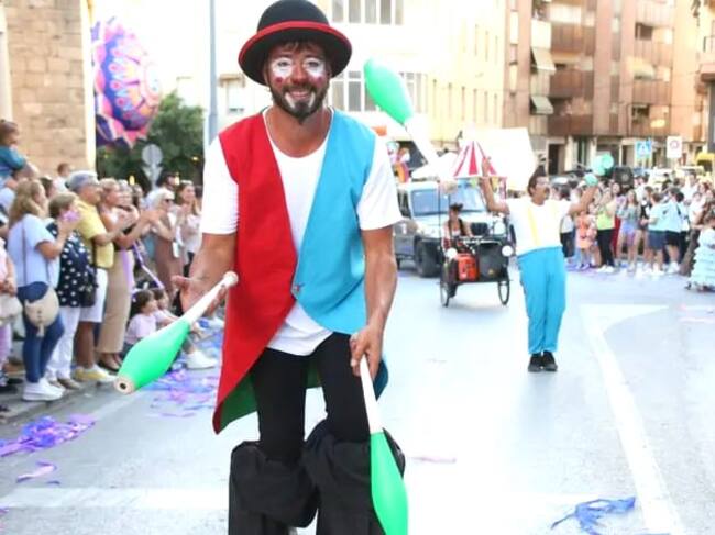 Rubén, malabarista y payaso