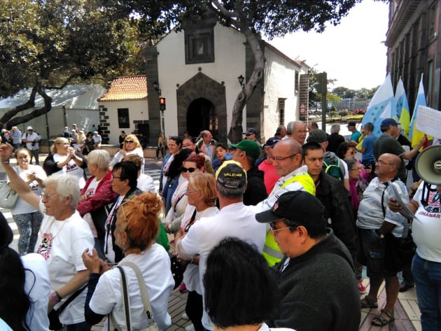 Un momento de la concentración en Las Palmas de Gran Canaria