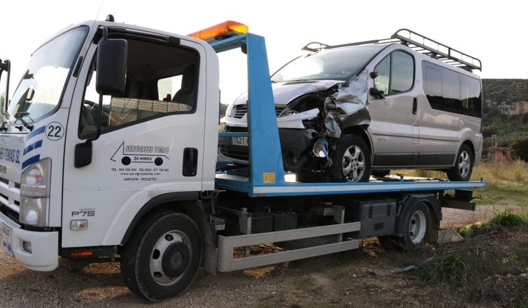 Furgoneta accidentada. 