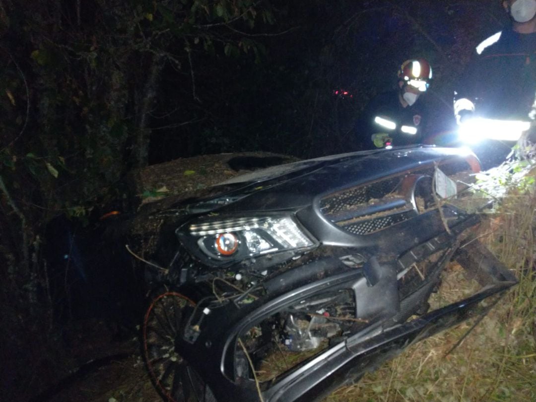 Imagen del vehículo accidentado