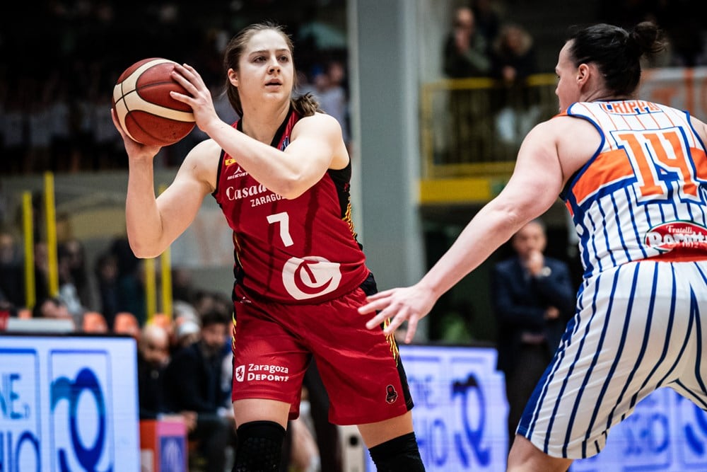 Pivec, en el partido disputado en la pista italiana del Schio