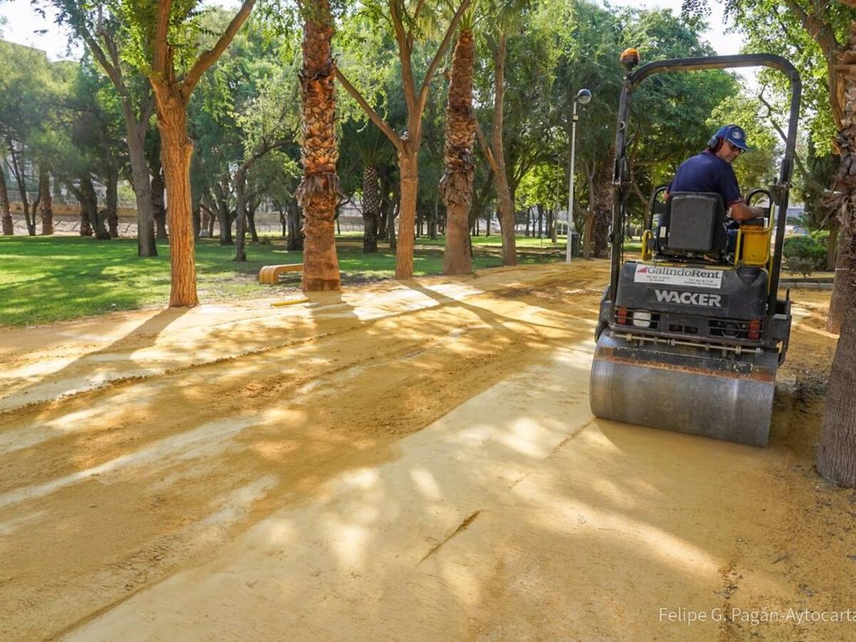 El Parque de La Rambla en Cartagena reabre renovado este fin de semana