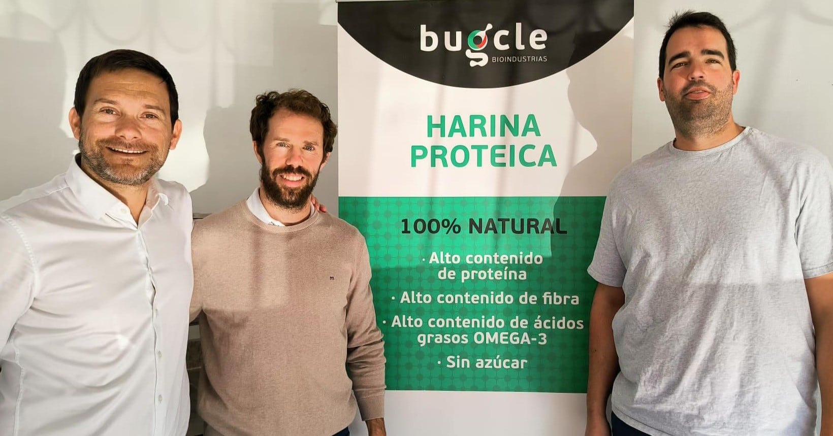 Jesús Alijarde y Javier Luis de Bugcle y Adrián Beroz, presidente de los empresarios del polígono Valle del Cinca