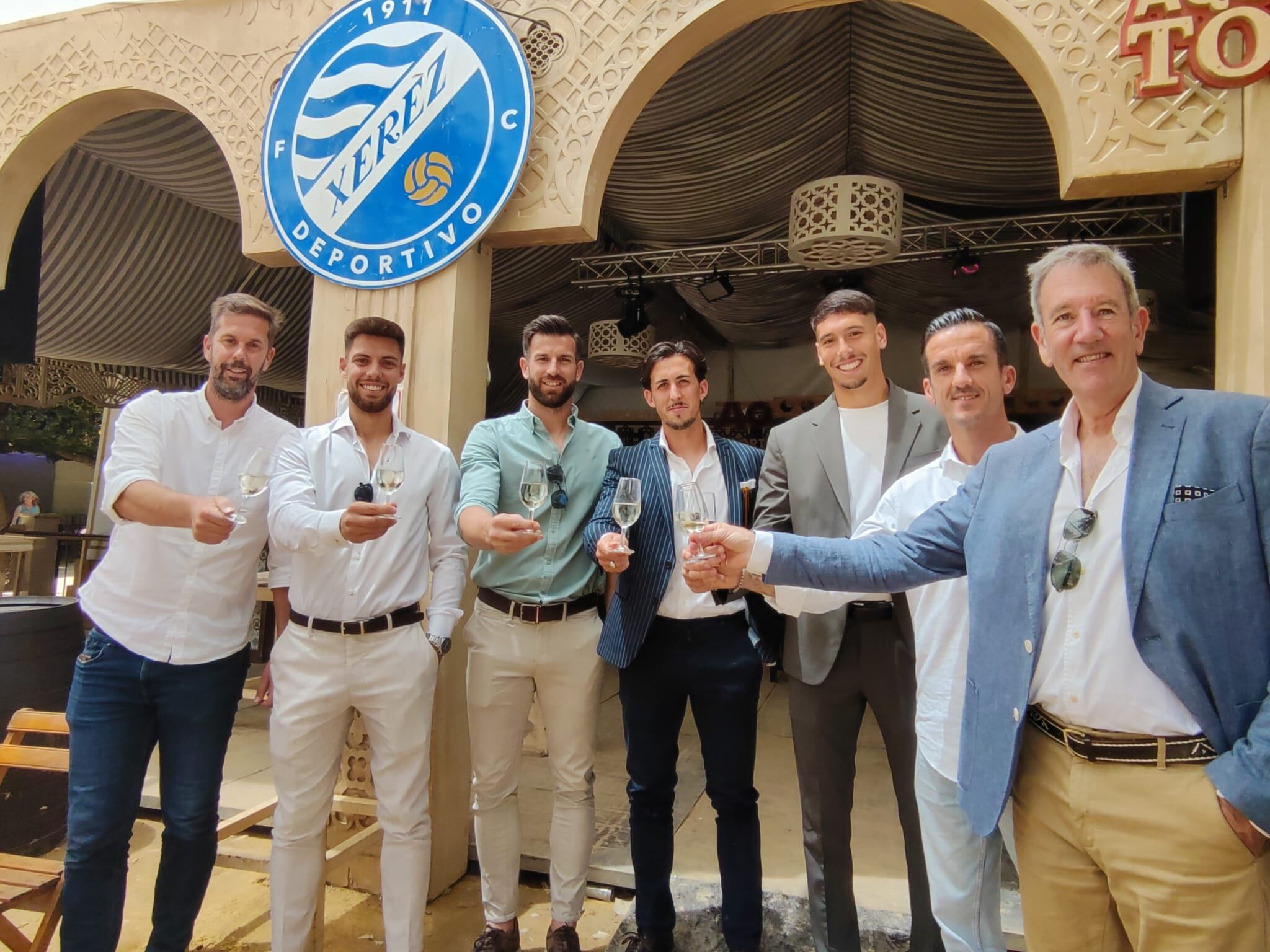 Brindis del Xerez DFC en el Real de la Feria