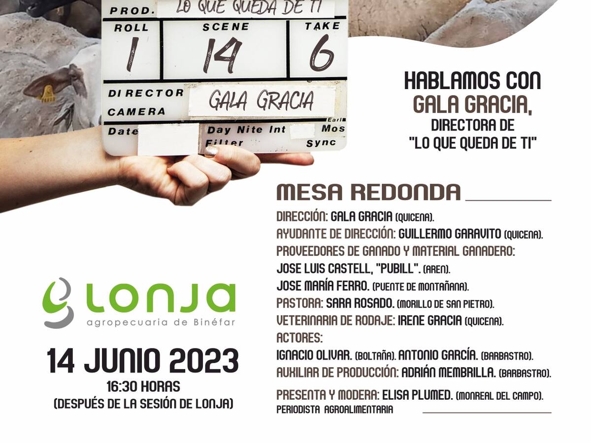 La directora oscense Gala Gracia visita la Lonja de Binéfar este miércoles