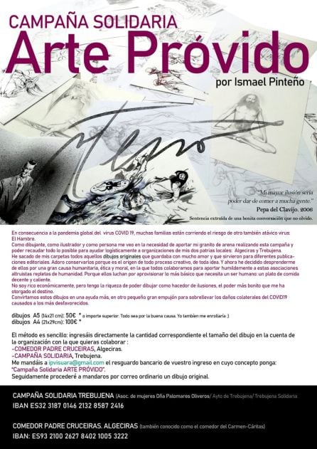 Campaña solidaria, Arte Próvido, promovida por el artista Ismael Pinteño
