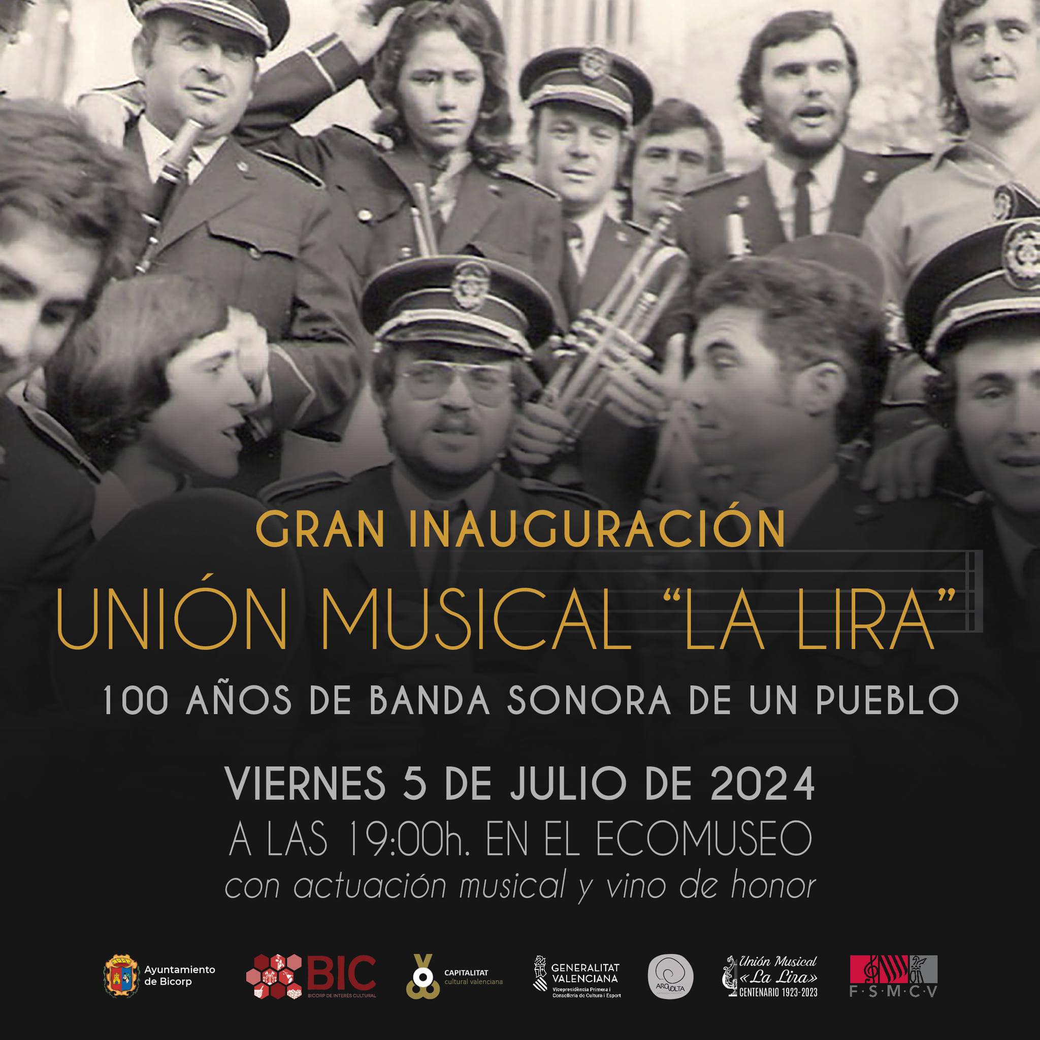 Inauguración de la exposición &quot;100 años de banda sonora de un pueblo&quot; de la Unión Musical La Lira de Bicorp