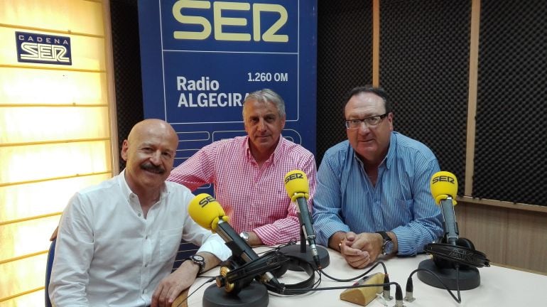 con los corredores Miguel Eguiluz y Vicente Ruíz.