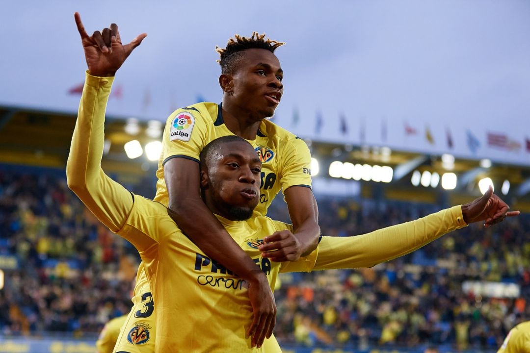 Ekambi celebra el segundo gol del Villarreal ante el Leganés