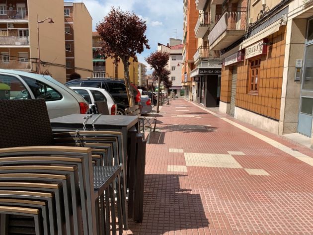 Terraza recogida en Calle Virgen de la Soledad